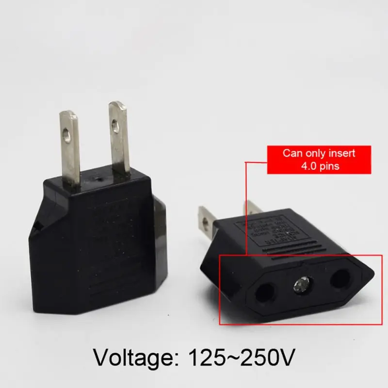 

Conversion Of Plugs In Various Countries US To EU/EU To US Plug Adapter Travel Power Converter Small Compact Charger!