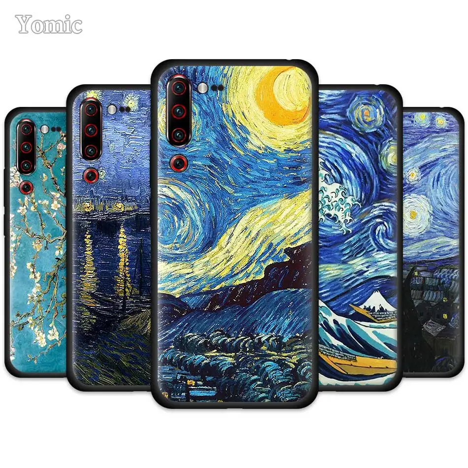 

Paintings Starry Night Van Gogh Soft Cases for Lenovo Z6 Pro 5G Lite Yout Black Silicone Phone Cover Z6Pro Z6Lite Z6Yout Tassen