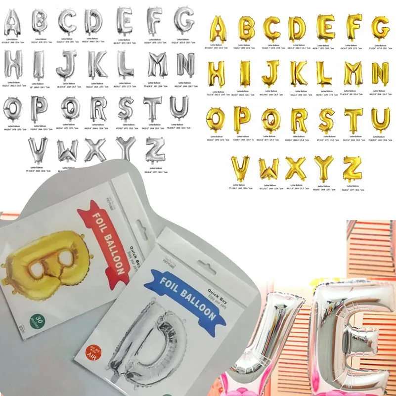 30inch letter and number foil balloon package design -4