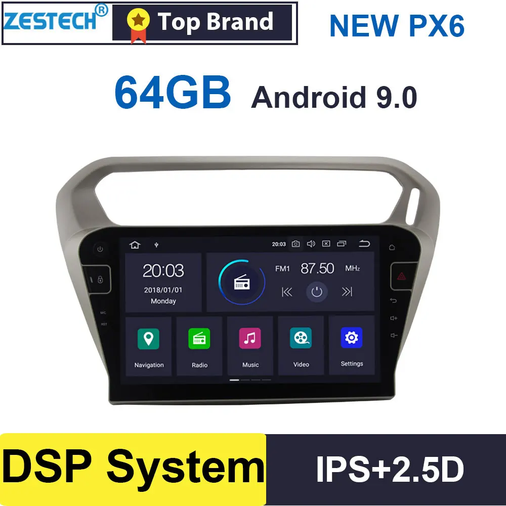 Android 9,0 2.5D ips " gps Радио автомобильный dvd-плеер для peugeot 301- головное устройство автомобиля gps DVD мультимедиа SWC 4 Гб+ 64 ГБ