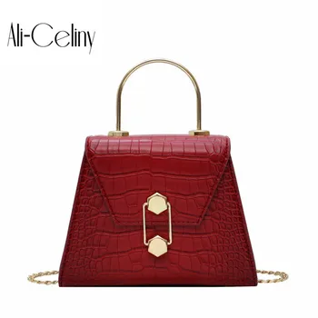 

Woman 2019 New Korean Version Fashion Baitie One Shoulder Slant Bag Chain Hand-held Small Square Bag Originality Design Handbags