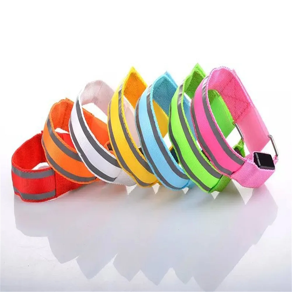 Reflective Led Light Arm Armband Strap Safety Belt For Night Running Cycling LED reflective light sports wristband armband #5