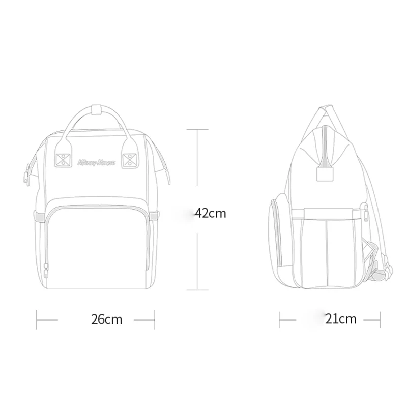 Dsiney сумки для подгузников для мам большой емкости дорожный рюкзак для подгузников с защитой от потери на молнии детские сумки для кормления Dropship