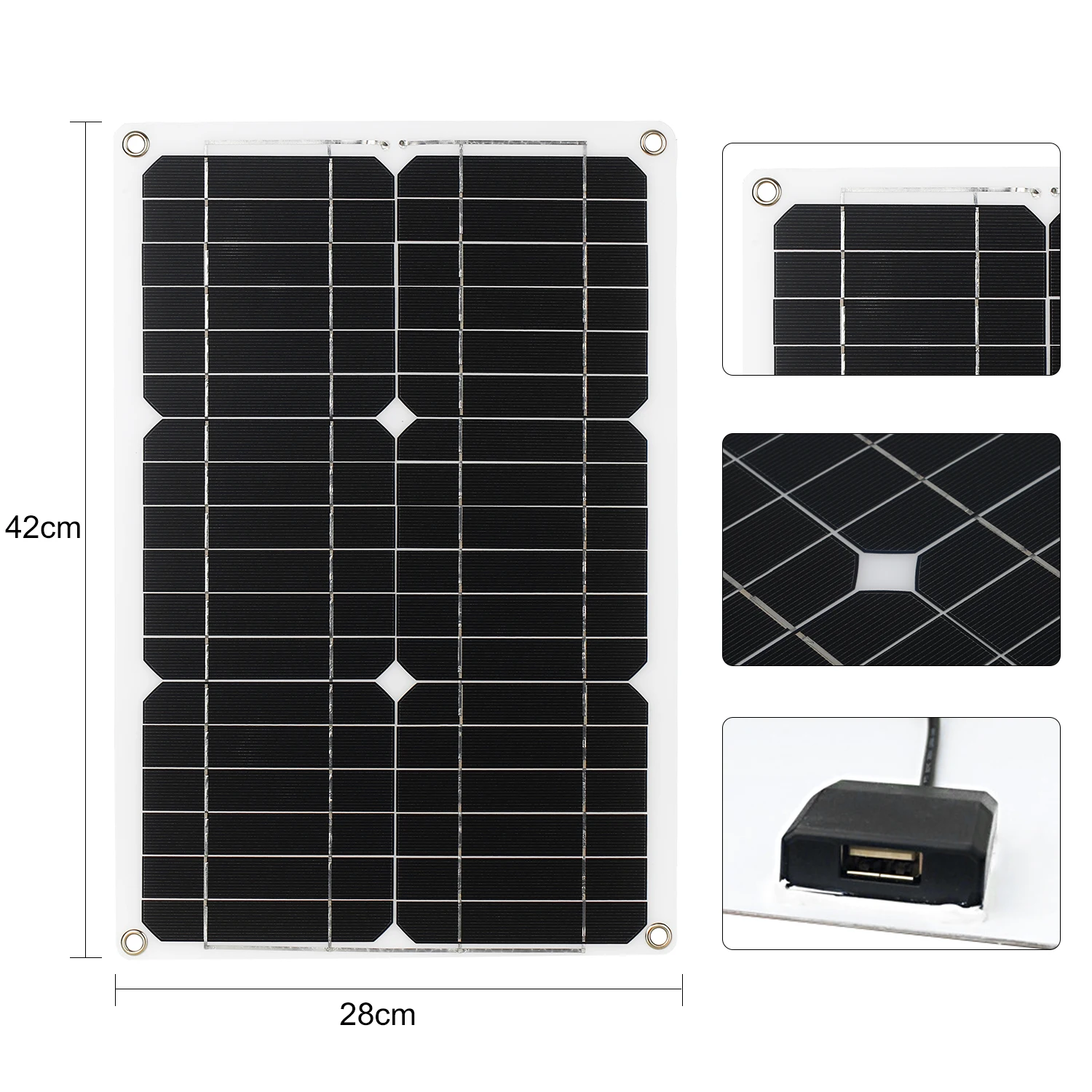180W 12V Solarpanel Kit Off Grid Mit SAE-Verbindungskabel und Controller A1M1 