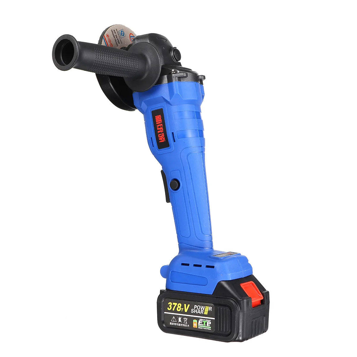 

378TV 9000rpm Cordless Electric Angle Grinder Polishing Machine Brushless Angle Grinder Cutting Tool with Battery& Charger