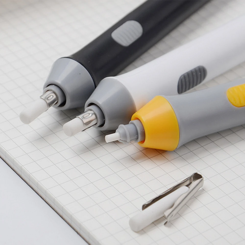 Electric Eraser Kit Pencil Eraser with 22 Eraser Refills Battery Operated Eraser Stationery Supplies for School Students