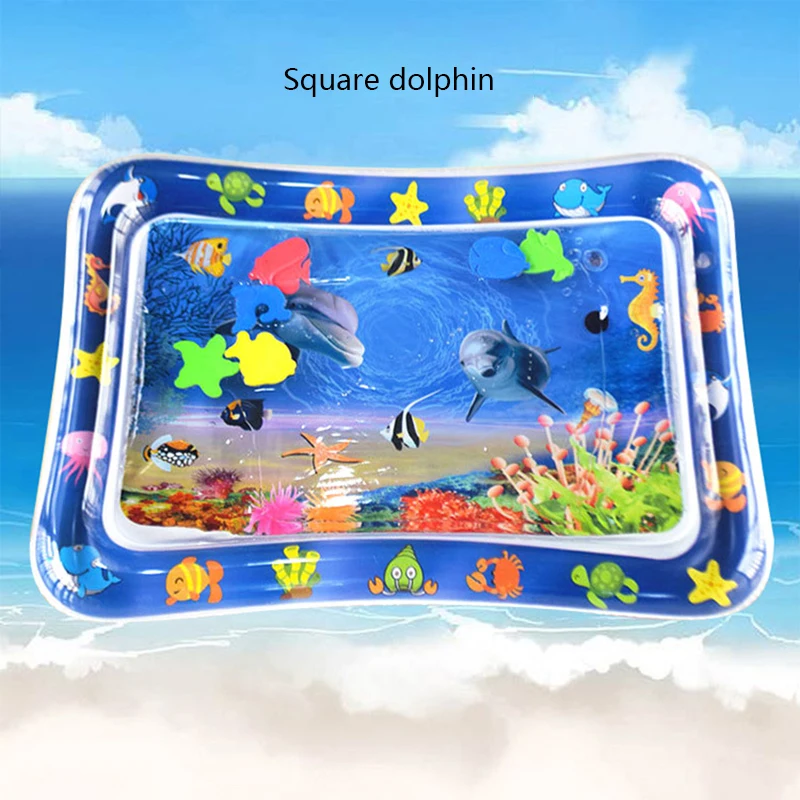 Baby Inflatable Pad Water Play Mat Toys Safety Thicken PVC Patted Cushion Early Educational Toy For Infant Toddler Summer summer bathing garden inflatable spray water cushion pvc play foldable pet pool family lawn games pad mat game pat