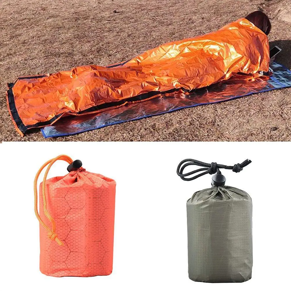 Outdoor Bivy Emergency Sleeping Bag Camping Survival Thermal Blanket