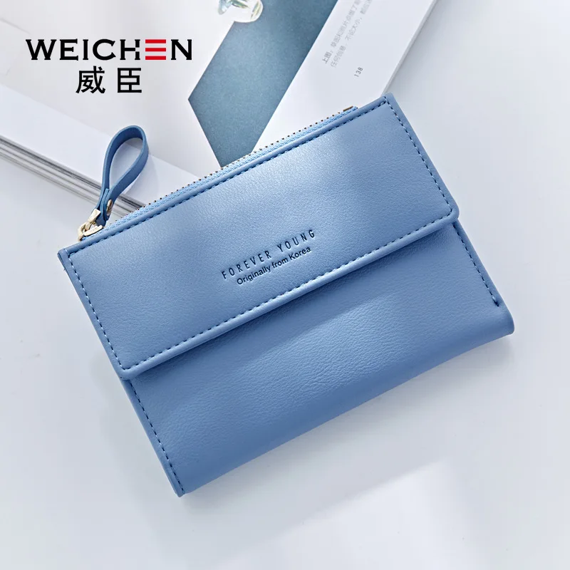

WEICHEN Wallet Short Two-fold Wallet Women's New Japanese and Korean Version of The Small Wallet Multi-card Bit