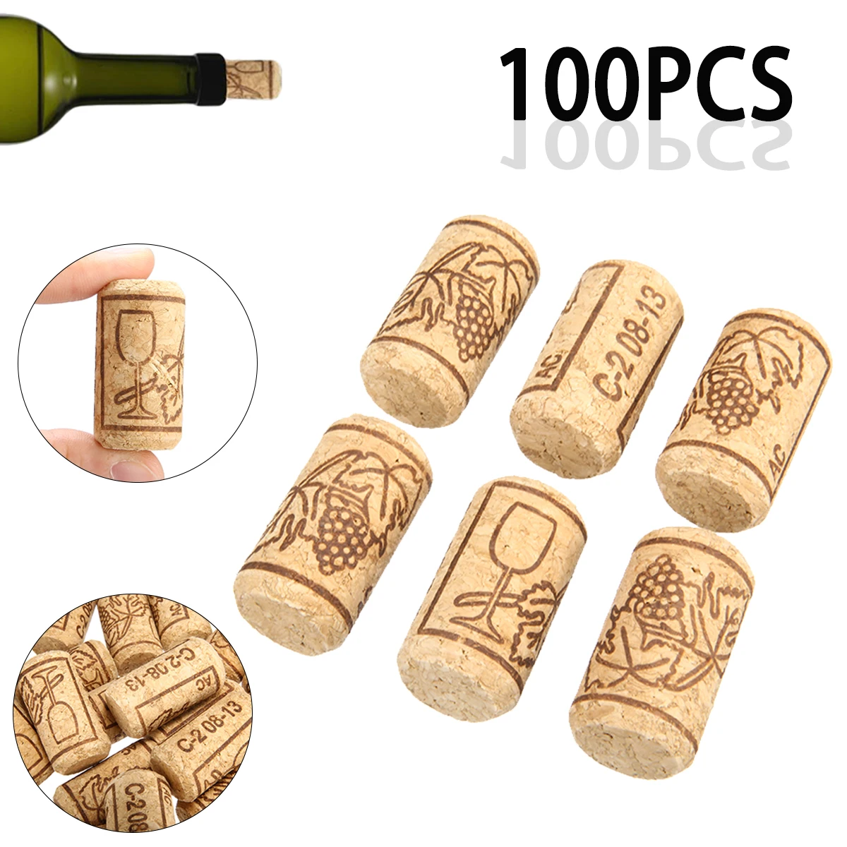 100 шт бутылка из серии «сделай сам» уплотнительная пробка мягкие пробковые булочки красное вино затычка для бутылок с шампанским барная посуда инструменты