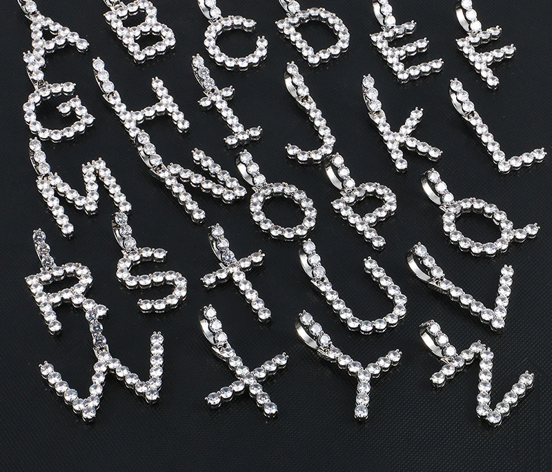 Циркониевое теннисное ожерелье на заказ с буквенным именем подарок для женщин и