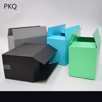 

10Pcs Black/Pink/Green Gift Boxes Corrugated Paper Carton Thicken Shipping Packaging Box Cosmetic Storage Box 23*13*16cm
