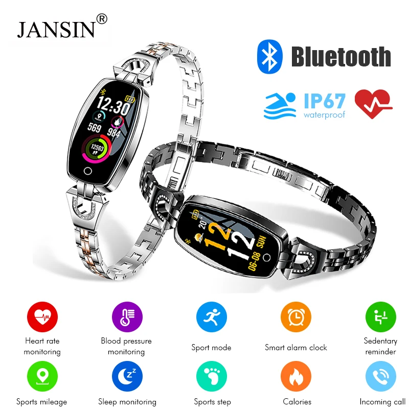 Женские Смарт-часы, водонепроницаемые, мониторинг сердечного ритма, Bluetooth, для IOS, Android, умные часы, кровяное давление, фитнес, спортивные часы