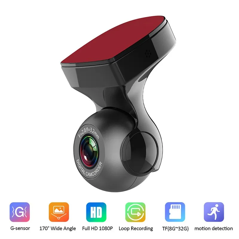 HD 1080P Dash Cam Wifi Video Recorder  Night Vision DVR G-sensor  Driving Recorder 170° Wide Angle , Loop recording Registrator rearview mirror camera