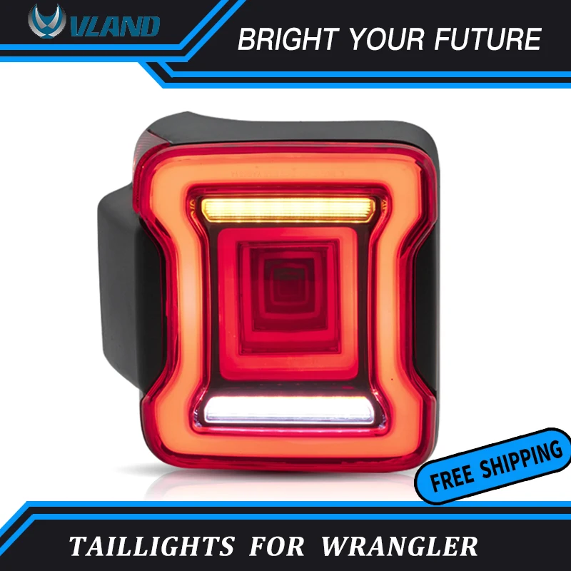 

Full LED Rear Lamp Assembly for Jeep Wrangler Tail Lights 2018 2019 Sequential Tunnel Dynamic Style Tail Lamp