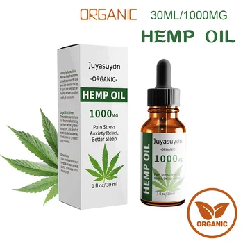 

1000mg Organic Hemp Essential Oil Extract from Hemp Seeds good for Anti-Insomnia and Reduce Anxiety contain Omega-3,6,9 Vitamin