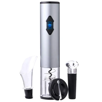 

DSHA Electric Wine Opener Set,Electrical Wine Bottle Opener Battery Operated over Wine Saver Vacuum Stoppers,Wine Pourer,Foil