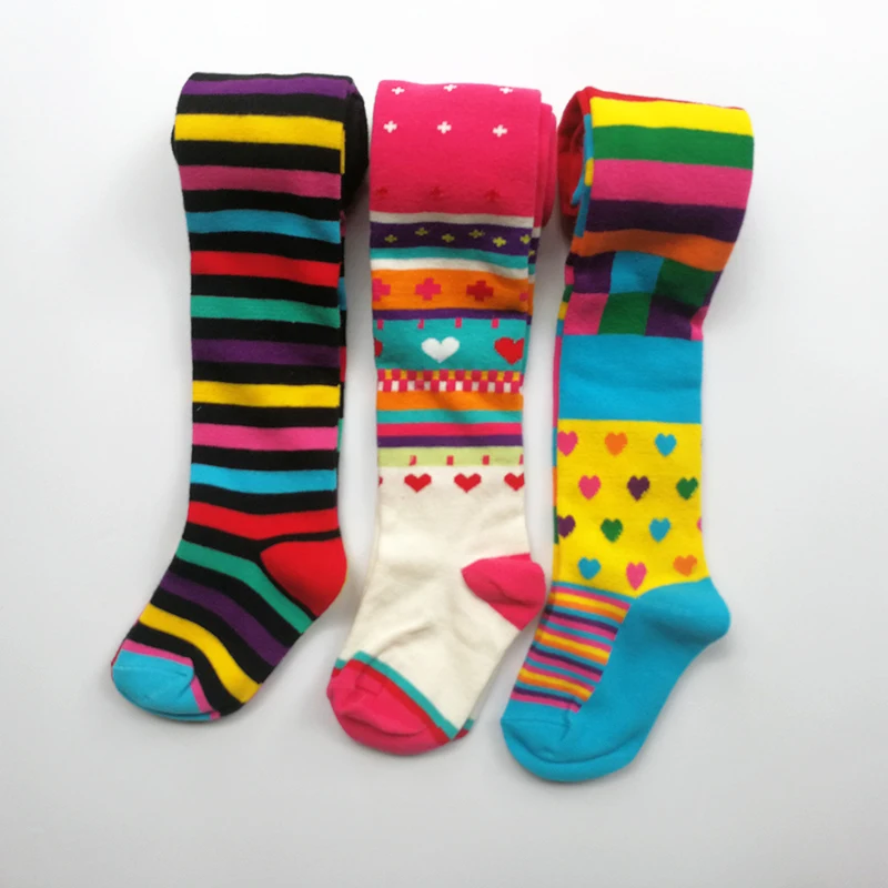 3 шт./упаковка Детские осенне зимние колготки в полоску|girls tights|kids girl tightschild pantyhose |
