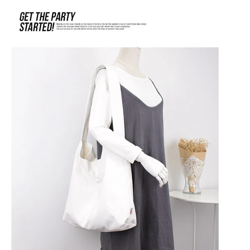 LITTHING Korean Simple Women Package Canvas Bag Handbags Literary Shoulder Bags Casual Shopping Tote Girls Handbag