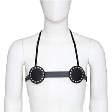 БДСМ бондаж мужской бюстгальтер сексуальные кожаные Фетиш мужские Регулируемые Топ Танки эротические костюмы для БДСМ мужчин гей секс-игры для взрослых