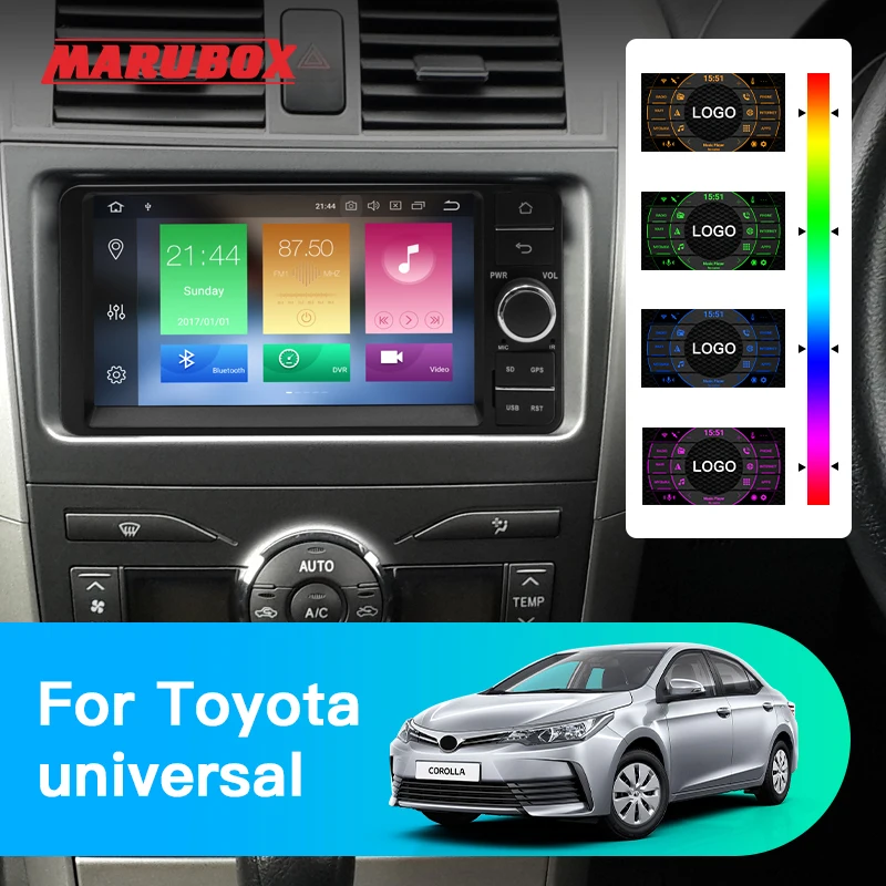 MARUBOX 7A701 Универсальная автомагнитола для TOYOTA на Android 7/8/9 Головное устройство
