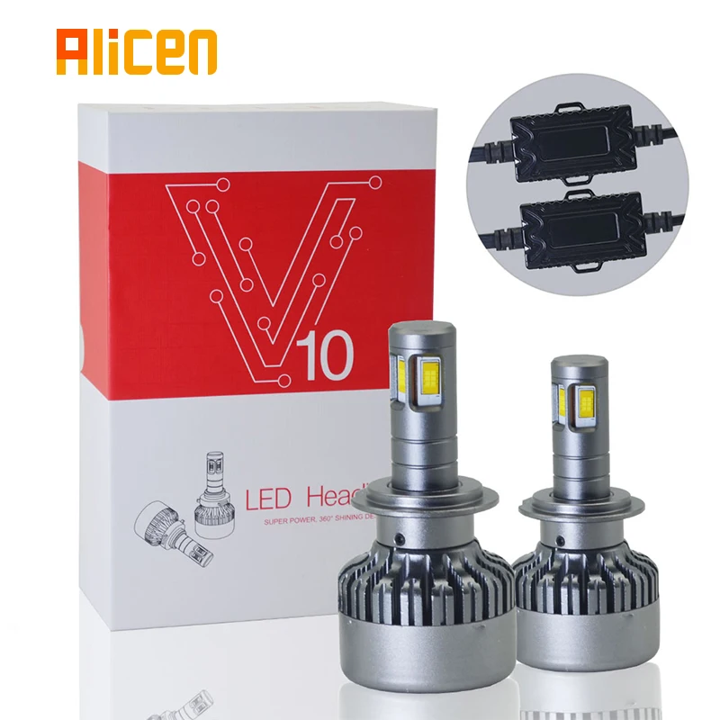 Лампы для автомобильных фар H7 led H4 4 face CSP чипы сияющие 9005/HB3 9006/HB4 9004/HB1 9007/HB5 9012 H8 H11