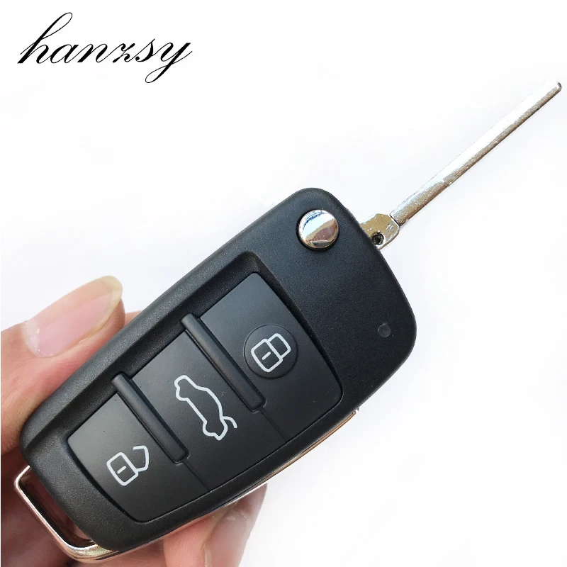 3 Button Car Remote Key shell For Audi A2 A3 A4 A6 A6L A8 Q7 TT