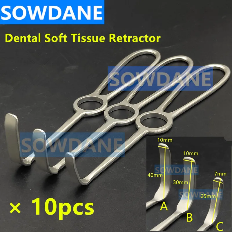 10 pieces Dental Implant Soft Tissue Retractor Cheek Retractor Tissue