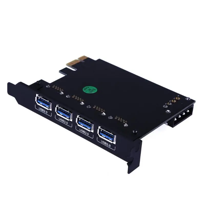 Компьютерная шина PCI-E 4 USB3.0 Порты и разъёмы супер-Скорость карты расширения для WindowsXP/7/8/10, Mac OS