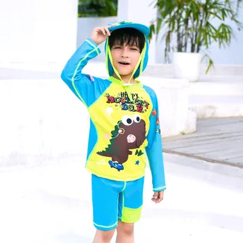 

Children's Swimsuit Kids Boy Swimwear For Children Clothes Rash Guard Bikini Cute Dinosaur Cuhk Child Baby Animal Polyester