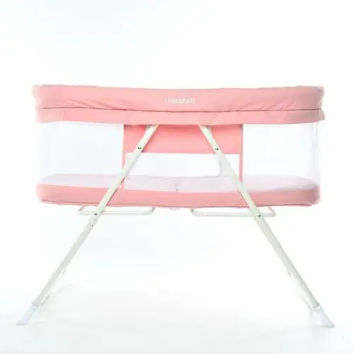Многофункциональная переносная Легко складывающаяся детская кровать с москитной сеткой для новорожденных, детская кроватка для сна - Цвет: pink