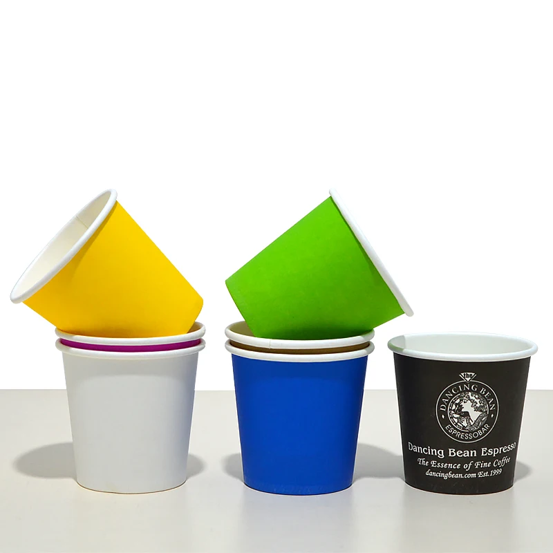4oz100mlDisposableSmallPaperCupminidessertcupsSolidColor