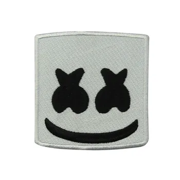 

Marshmallow Head Embroidered Patch Iron on Sew On Badge