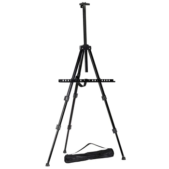 

65Inch Aluminum Display Easel Artist Easel Tripod with Portable Bag Adjustable Height From for Table-Top/Floor Painting