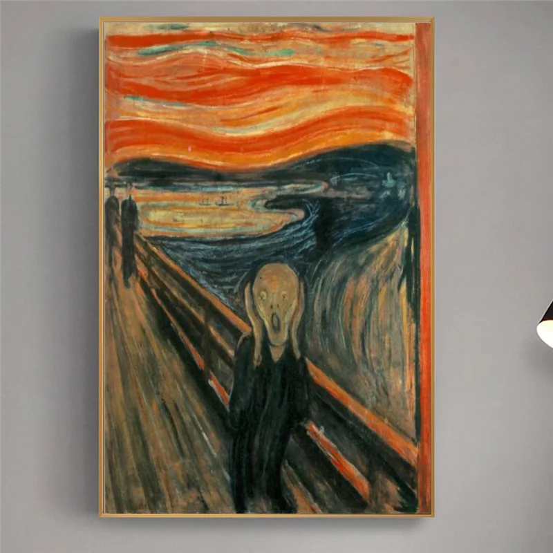Edvard Munch The Cry знаменитые картины на холсте репродукции абстрактный классический