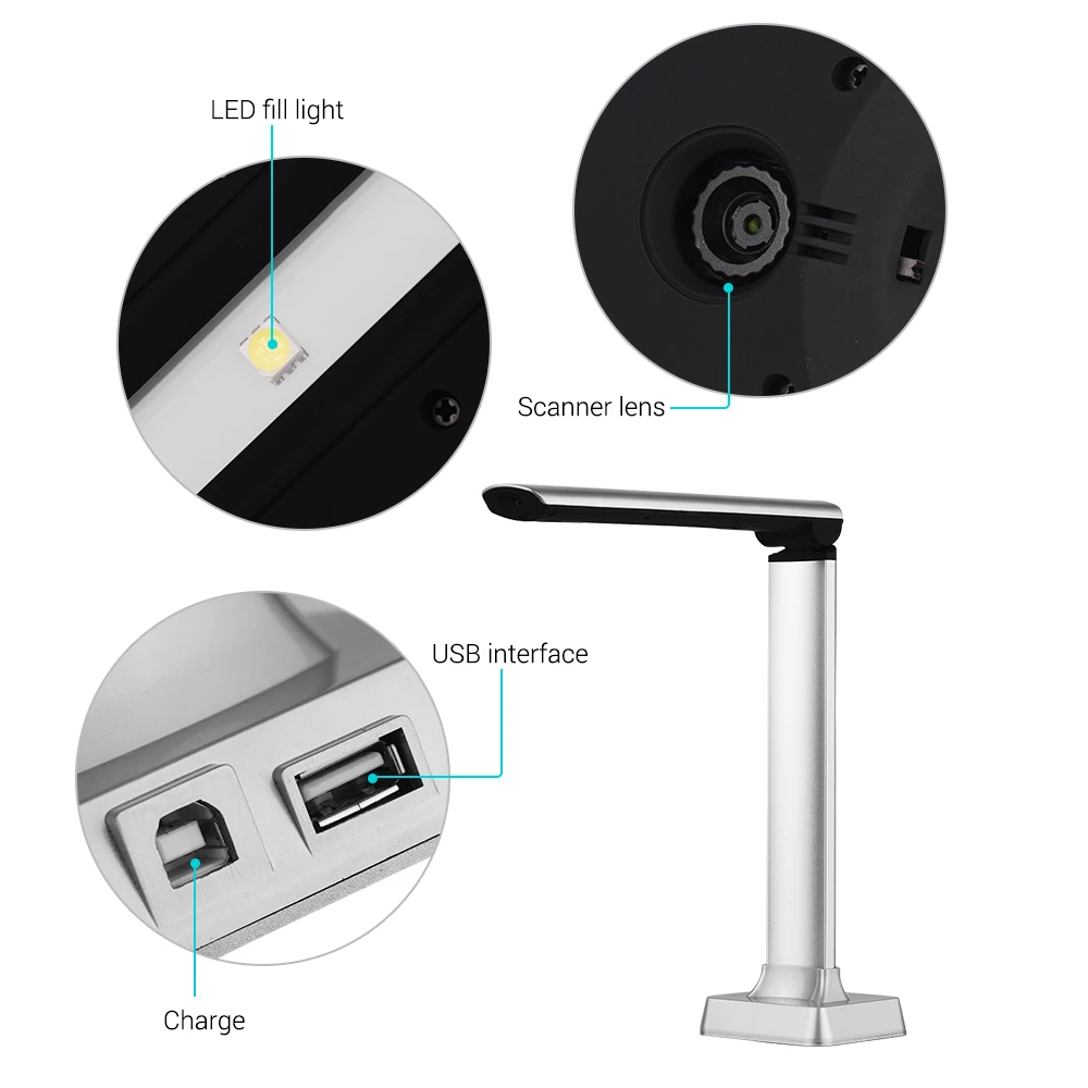 Aibecy BK32 складной HD высокоскоростной USB сканер изображения документа камеры 15