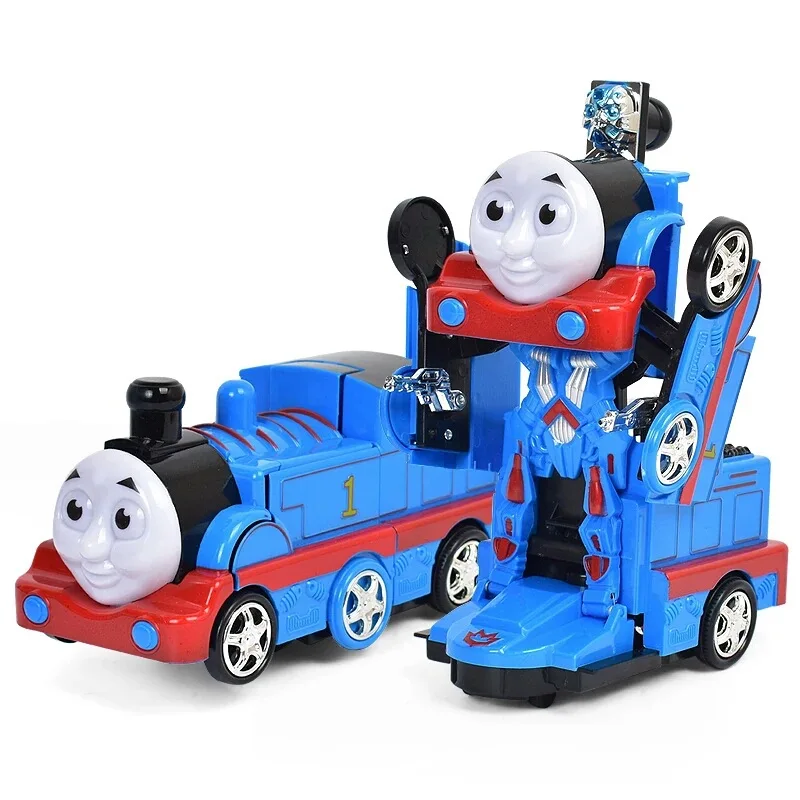 

Anime Thomas And Friends Electric Train Cute Mobile Transforming Robot Music Sound Light Children Educational Toy Christmas Gift