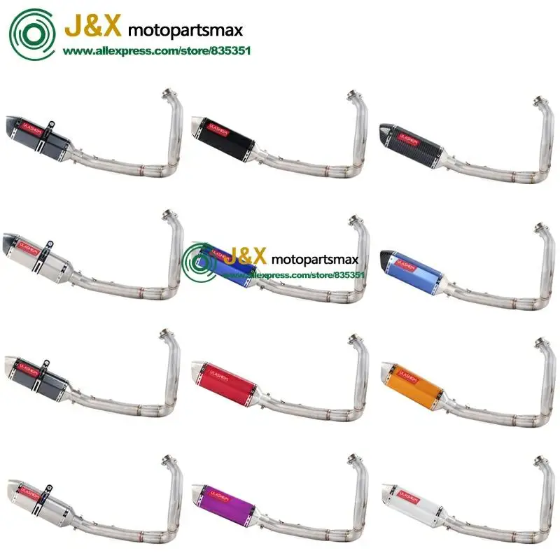 Полная система скольжения на для kawasaki ER6N ER6F NINJA650R 2012- Ninja650 Z650 полный глушитель выхлопной трубы мотоцикла среднего звенья трубы