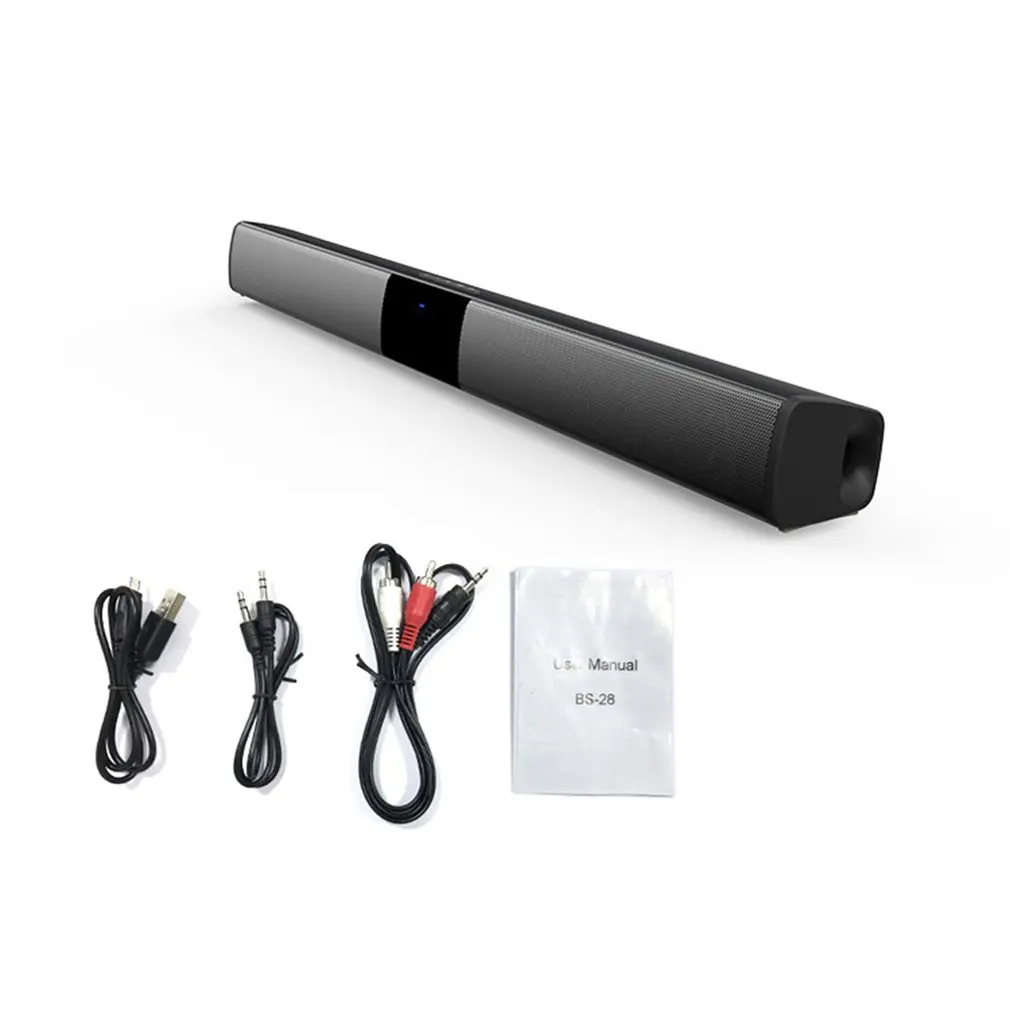 

20W 4 Speakers Soundbar Home Theater Surrounding 3D Sound Wireless Speaker with RCA/ AUX/ USB Cable High Sound Performance