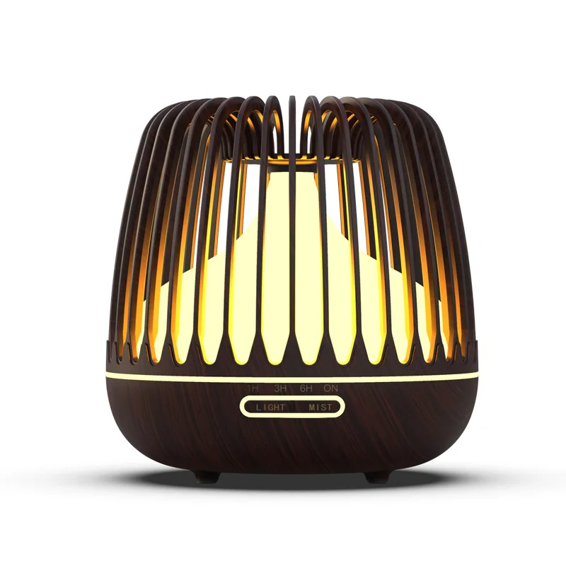 

7 color LED night light 500ML Electric Essential Oil Diffuser Air Humidifier Ultrasonic Diffuser humidifier wood grain for home