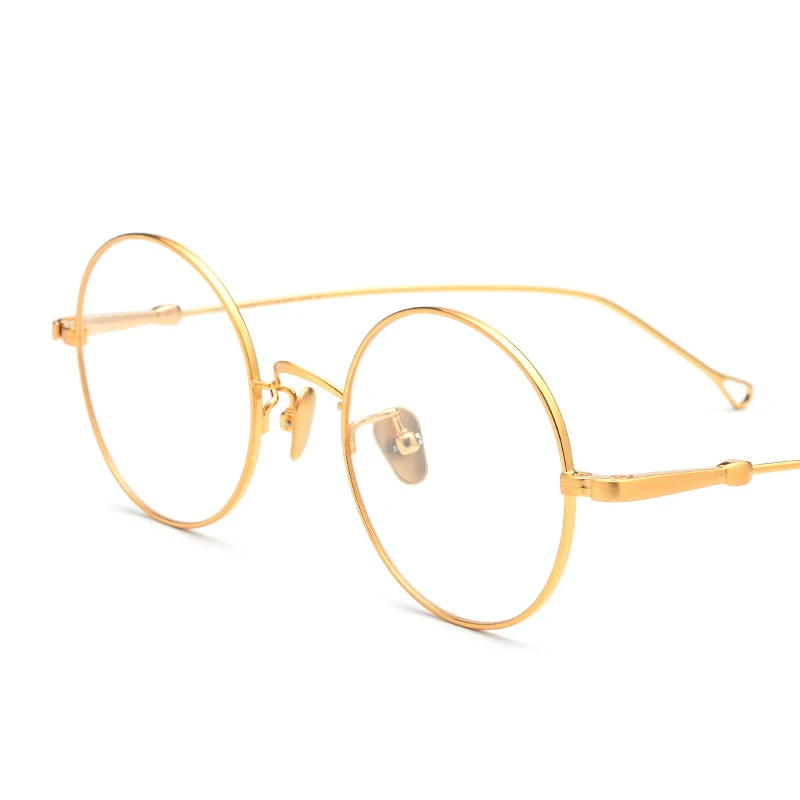 

Titanium Round Glasses Frame Women Men Gold Clear Eyeglasses Myopia Prescription Eyeglass Frame Optical Spectacle Frames Eyewear