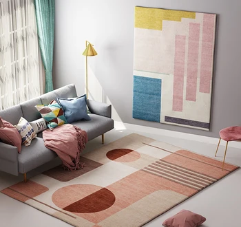 

Nordic Abstract Carpet For Living Room Minimalist Geometric Rug Cloakroom Bedroom Sofa Coffee Table Blanket Study Room Floor Mat