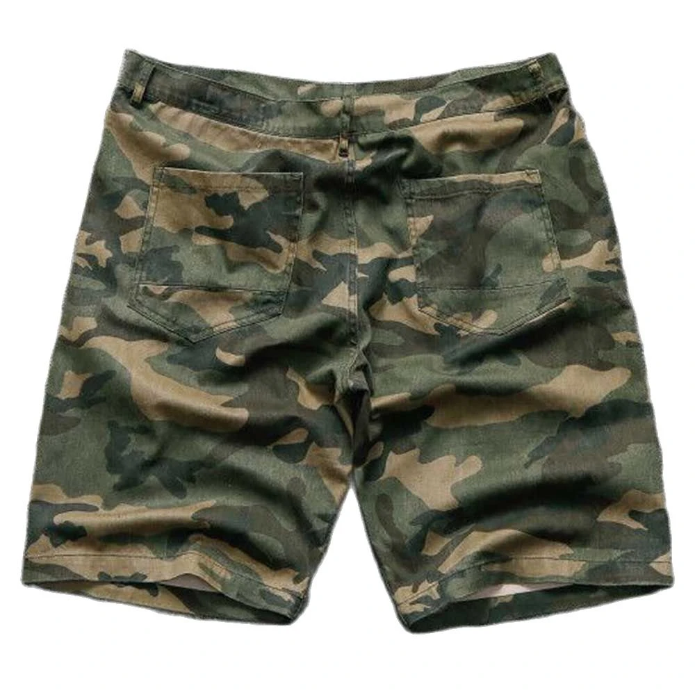 Pantalones cortos de camuflaje Retro para hombre, ropa de calle informal, militar, holgados, cortos de surf| - AliExpress