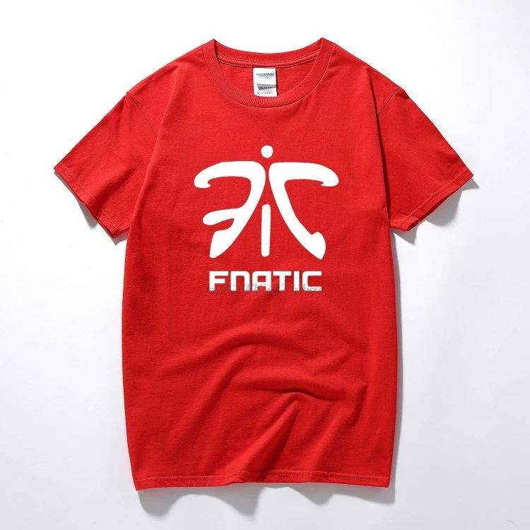 

Fnatic Team Logo Printed T Shirt Men New Summer Short Sleeve O-Neck Men's T Shirt Funny Game Uniforms Tee Shirt Homme
