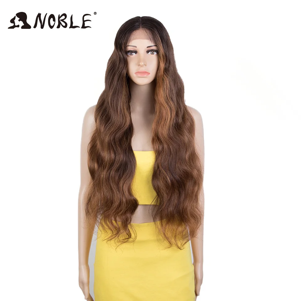 Perucas de Renda Sintética para Preto Dianteira do Laço Peruca do Laço Nobre Feminino Longa Peruca Ondulada 32 Polegada Cosplay Loira Ombre Sintético 8 High Quality Apliques e perucas