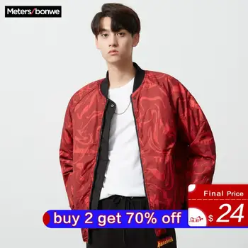 

Metersbonwe Two-sided wear New Winter Jacket fashion trend Casual thickened warm cotton-padded clothes Slim baseball coats