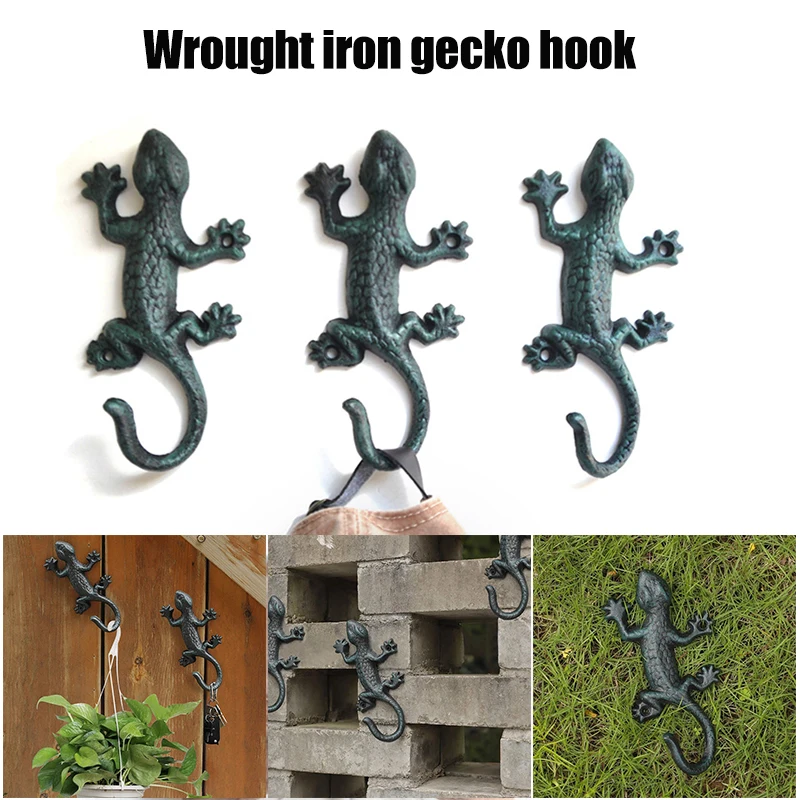 Кованые железные крючки Gecko многофункциональные настенные деревенские для