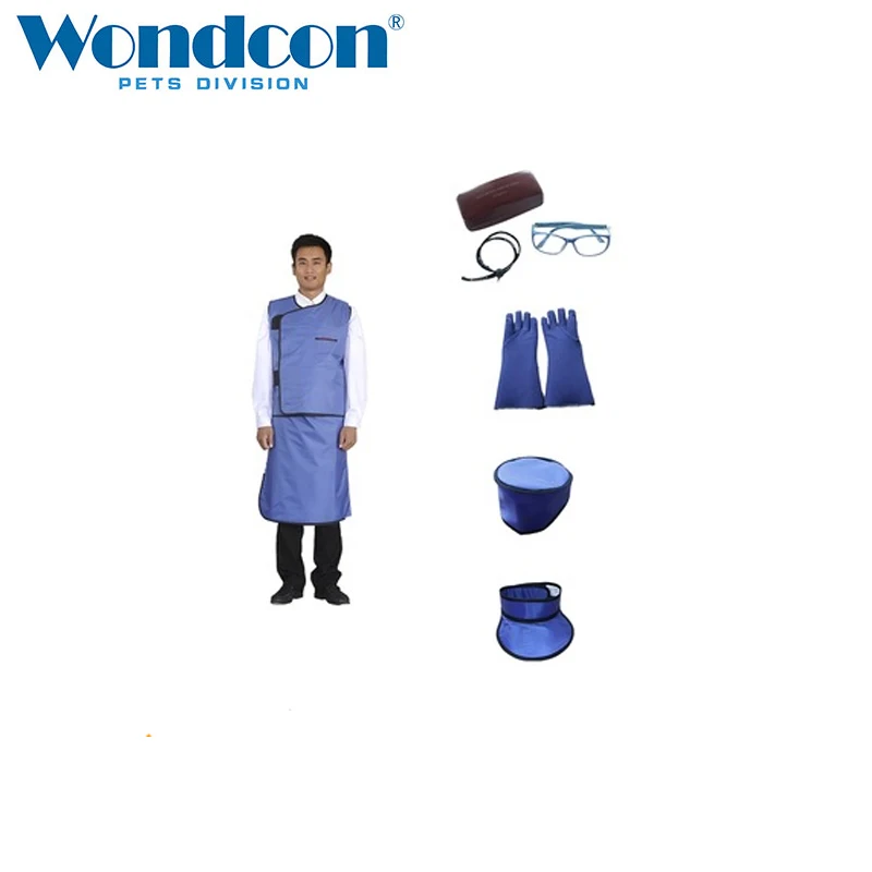 Wondcon ветеринарная защита от рентгеновских лучей фартук гибкий свинец радиационная защита фартук гель пальто 0,35 mmpb синий