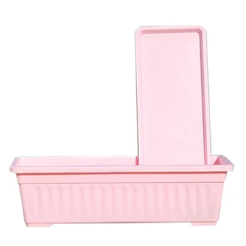 

Resin Balcony Planting Pots Rectangular Flower Pots Garden Green Flower Pots