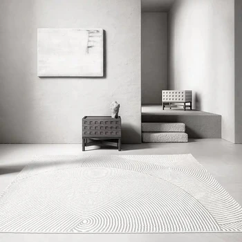 

Big size modern style geometric carpet , Nordic home decoration floor mat, decoration villa rug in gray color